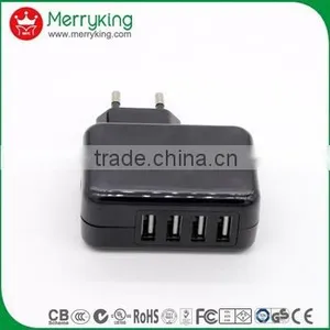 Pse Certificate Usb 5.3v 5v 2a Power Adapter 4 Multi Port Wall Charger Wholesale thumbnail-4