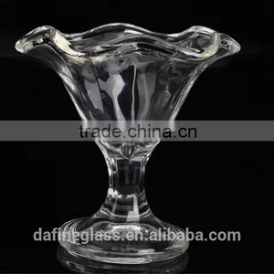 240ml Creative Transparent Flower Shape Glass Ice Cream Cup Dessert Bowl thumbnail-1