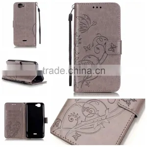 Topsales Custom-made Leather Flip Case Cover for Wiko Rain Bow thumbnail-1