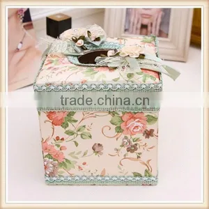 Fancy Decorative Square Fabric Tissue Box thumbnail-2