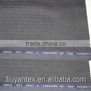 China Manufacturer High Quality T/R/W 65/25/10 Woven Stripe Plain Weave Wool Cashmere Shinning Suitings Fabric for Italy Market thumbnail-3