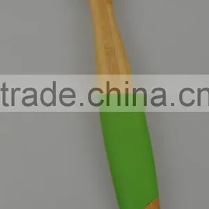 2015 Best Christmas GiftColorful Silicone Handle Bamboo Wooden Spatula and Spoon Set thumbnail-1