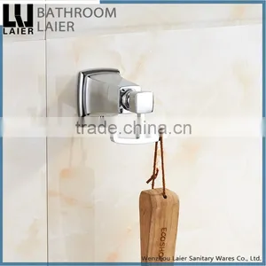 New Modern American Square Design Zinc Alloy Chrome Bathroom Accessory Set Double Robe Hook thumbnail-1