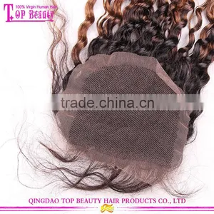 Grade 8a Brazilian Human Virgin Hair Bundles With Lace Closure Cheap Ombre Hair Extension Lace Closure thumbnail-3