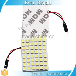 Festoon (C5W)/T10 Led Car Roof Light 5050 48SMD Led Lamp 12v Square Led Panel Light Ceiling thumbnail-2