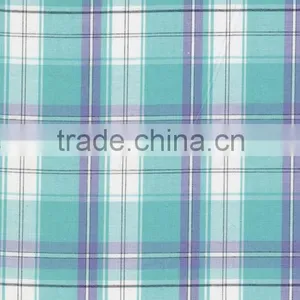 100% Polyester Checks Bright Green and White Plaid Fabric for Sale, Table Fabric thumbnail-1