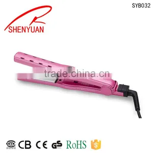 Low Price Professional Hair Straightener LED Steam Temperature Display Hair Crimper Ptc OEM/ODM Made in China thumbnail-1