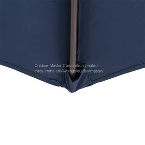 Outdoor Navy Blue 10ft Metal Banana Umbrella With Crank thumbnail-5