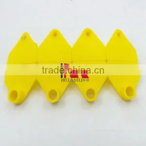Blank Ear Tag for Pig in Yellow 32*32 mm thumbnail-2