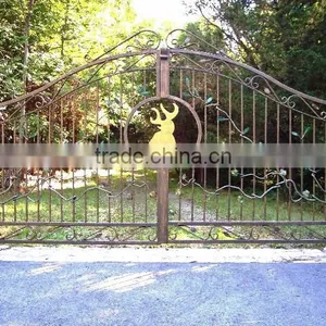 Metal Security Gate/ Wrought Iron Main Gate and Steel Fence Finals Wall Design for Homes thumbnail-1