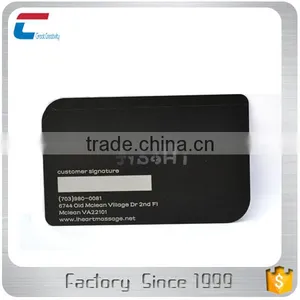 Standard Size Debossed Matte Black Matel Business Card thumbnail-5