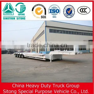 3 Axle 100T Lowboy Truck Trailer Made in China for Shopping thumbnail-2