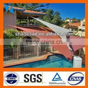 High Density HDPE Virgin Beige Color Sun Triangle Shade Sail thumbnail-1