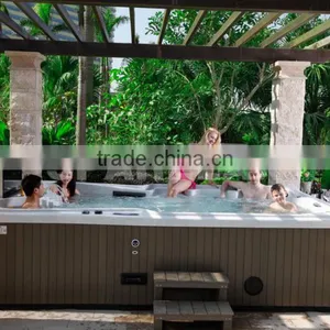 6 Person Party Garden Spa Massage Bathtub With Glass Holder thumbnail-1