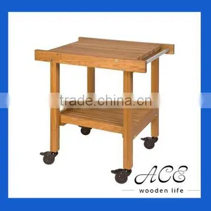High Quality Solid Wooden Table With Wheel thumbnail-1