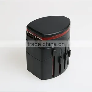 World Travel Wholesale Plug Adapter With 2 USB 1000mA Output for Unviersal Travel Charger Travel Gift thumbnail-1