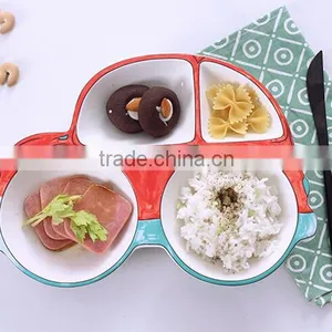 9inch Car Shape Ceramic Plate Children Ceramic Plate Kids Funny Ceramic Plate thumbnail-2