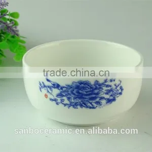Porcelain Dessert Bowl With Decal Printed Hotel Dinner Ceramic Round Soup&Salad&Snack Bowl thumbnail-1
