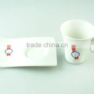 Unique Porcelain Coffee Cup and Saucer , Wholesale Coffee Cup and Saucer in Stock thumbnail-2