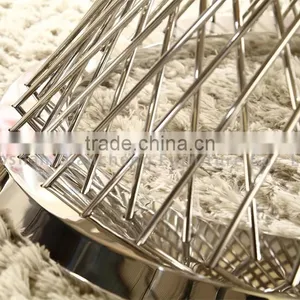 Mirror Silver Stainless Steel Table Base Marble Top Dining Table and Chiar Sets thumbnail-5