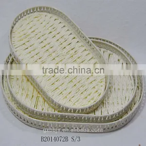 Handmade Paper Rope Woven Bread Tray thumbnail-1