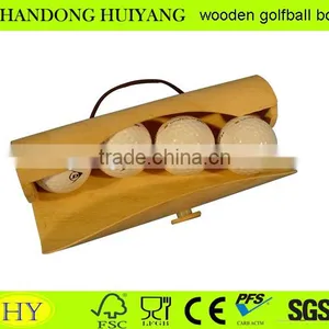 FSC Discount DIY Wooden Golf Ball Box Birch Wood Gift Box thumbnail-1