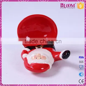 Christmas Santa Small Ceramic Tealight Candle Holder thumbnail-5