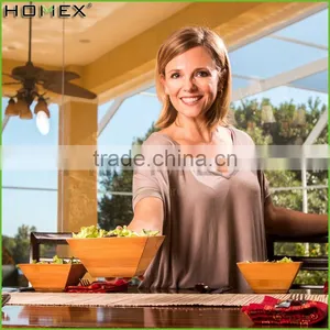 Flexible Use Bamboo Serving Bowl for Kitchen Homex-BSCI thumbnail-4