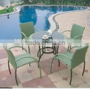 Simple Rattan Table and Chairs thumbnail-1