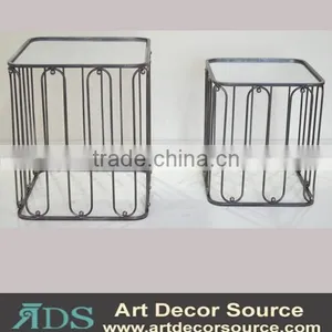 New Design Metal Table With Mirror Decor, Flower Reflection thumbnail-1