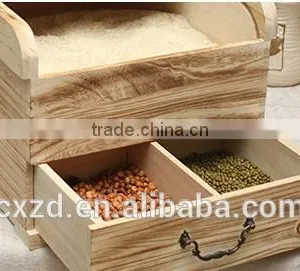 New Style Custom Wooden Storage Rice Container thumbnail-2