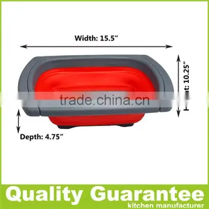 Collapsible Silicone Colander High Quality Silicone Strainer Kitchen Strainer thumbnail-4
