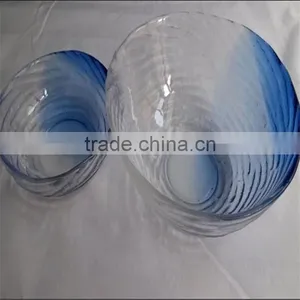 High Quality Flower Theme Big Glass Salad Bowl thumbnail-1
