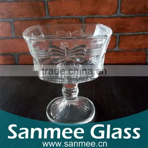 Bowknot Pattern Decorative Crystal Glass Candy/Ice Cream Bowls thumbnail-1