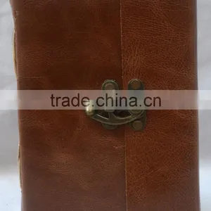 Handmade Vintage Brown Soft Leather Journal With Clasp thumbnail-1