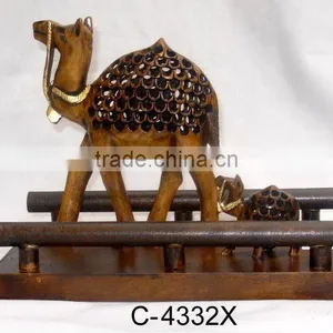 Carved Wooden Animals/wooden Carvings/wood Camel Carving thumbnail-1