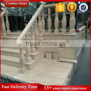 Popular Fashion Polished Natural Stone Sofita Beige Marble Staircase thumbnail-5
