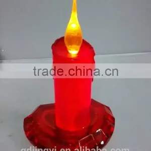 LED Lighted Acrylic Heart Shape Base Colorful Candles Decoraitons thumbnail-5