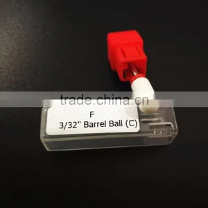 3/32'' Fine Type Cylinder Ball Ceramic Nail Drill Bits Electric Drill Bits File Kit thumbnail-2