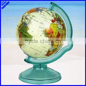Quality 106mm Plastic Rotating Mini World Map Globe thumbnail-1