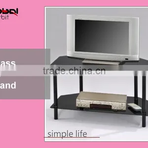 Home Furniture LCD Audio TV Rack Model Design Glass TV Stand thumbnail-1