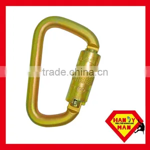 ANSI-2448TL Galvanized Steel Classic D Type Twist Lock ANSI Carabiner thumbnail-1