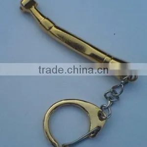 Dental Handpiece Keychain, Gold Plated thumbnail-1
