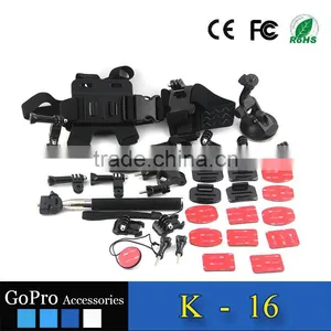 2016 Hot Selling 33 in 1 Products Kit Used for Gopros Heros 4 Accessories Bundle of Camera Cases thumbnail-3