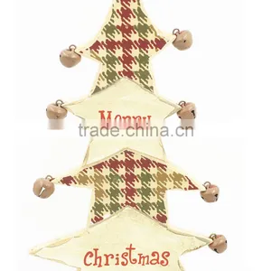 2017 New Design Mini Table Xmas Tree Decoration Carving Wood Artificial Christmas Tree With Bells thumbnail-4