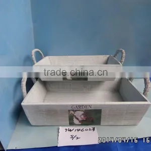 Wooden Flower Pot Planters With Handle for Garden Home Decoration thumbnail-4