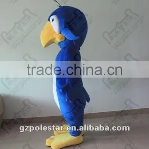 Yellow Beak Blue Eagle Mascot Costume White Belly thumbnail-3