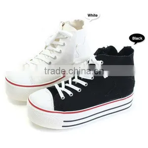 2ssd0304 Platform 5cm Heel Hi-top Canvas Sneakers thumbnail-1