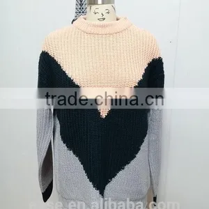 High Quality China Customed Latest Sweater Designs for Men Ribbed Trims Wool Blend Sweater thumbnail-1