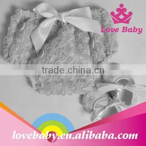 Wholesale Rosette Ruffle Panties Baby Panties Bloomer With Shoes Sets thumbnail-6